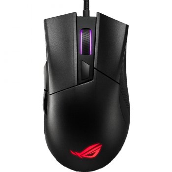 ASUS ROG Gladius II Core Wired USB Optical Ergonomic FPS Gaming Mouse featuring Aura Sync RGB, 6200 DPI Optical, 30G Acceleration, 220 IPS sensors and swap...