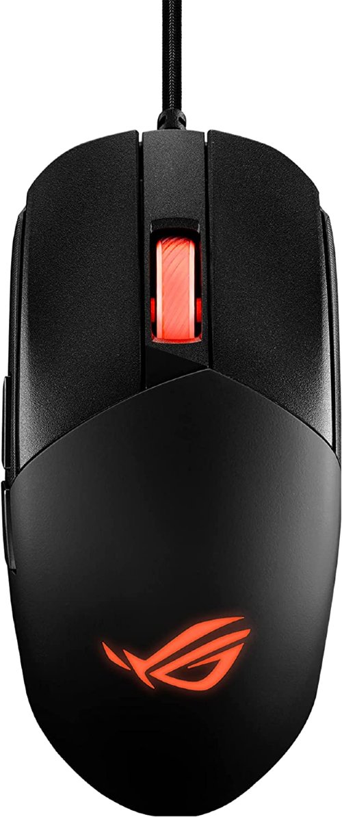 ASUS ROG Strix Impact III Gaming Mouse, Semi-Ambidextrous, Wired, Lightweight, 12000 DPI Sensor, 5 programmable Buttons, Replaceable switches, Paracord Cable...