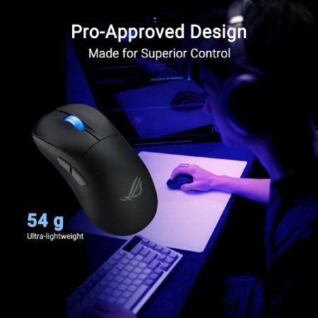 ASUS ROG Keris II Ace Wireless Gaming Mouse, 54g Lightweight, AimPoint Pro 42K Optical Sensor, Optical Micro Switches, SpeedNova Wireless, ROG Polling Rate Booster, Esports & FPS Gaming, Black ...