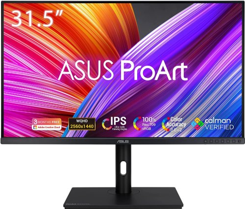 ASUS ProArt 32" 4K HDR Mini LED IPS UHD (3840 x 2160) Professional Monitor, 1000nits, 98% DCI-P3, 99.5% Adobe RGB, Calman Ready, USB-C, DisplayPort, HDMI, X-rite i1 Calibrator...