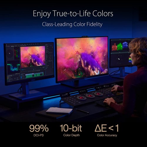 ASUS ProArt 31.5 " 4K OLED UHD (3840 x 2160) Professional Monitor,  Built-in Motorized Colorimeter Color Accuracy Calman Ready 99%DCI-P3, USB-C, Auto Calibration, Dolby Vision...