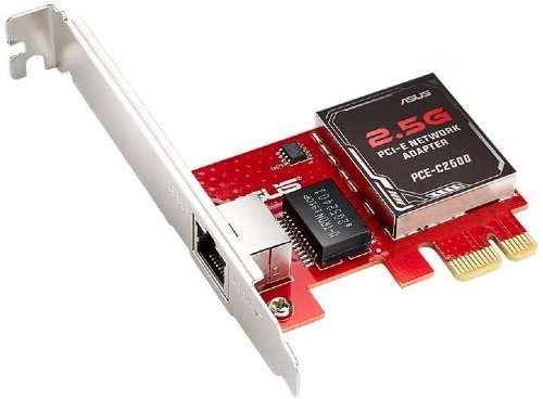 ASUS PCE-C2500 2.5G Base-T PCIe Network Adapter with backward compatibility. Supporting 2.5G/1G/100Mbps, RJ45 Port...