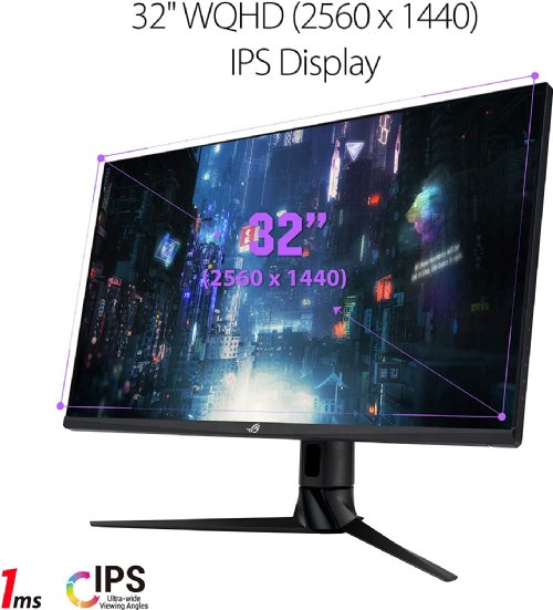 ASUS ROG Swift 32" QHD (2560 x 1440) Gaming Monitor (PG329Q), Fast IPS, 175Hz (Supports 144Hz), 1ms, G-sync Compatible, ELMB Sync, HDMI, DisplayPort, USB...