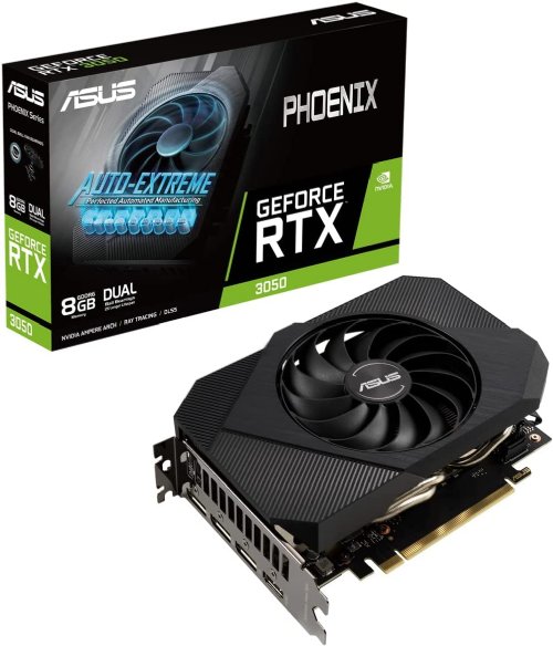 ASUS Phoenix NVIDIA GeForce RTX 3050 Gaming Graphics Card - PCIe 4.0, 8GB GDDR6 memory, HDMI 2.1, DisplayPort 1.4a, Axial-tech Fan Design, Protective Backplate...