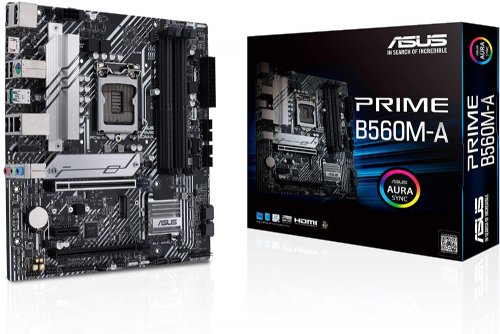 ASUS Prime B560M-A AC Intel B560 (LGA 1200) mATX motherboard, PCIe 4.0, two M.2 slots, 8 power stages, 1 Gb LAN, DisplayPort, dual HDMI, rear USB 3.2 Gen 2 ...