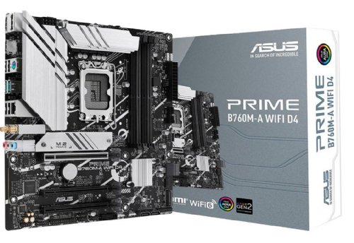 ASUS PRIME B760M-A AX LGA 1700(Intel 12th&13th Gen) MicroATX Motherboard (PCIE 4.0, 2XM.2 Slots, DDR5,Reattek 2.5 GB LAN,WIFI 6, DP,Rear USB 3.2 Gen 2, Front USB 3.2,,,