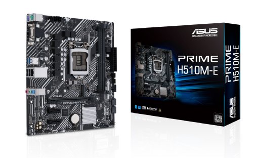 ASUS PRIME H510M-E LGA1200 (Intel 11th/10th Gen) Micro-ATX motherboard (PCIe 4.0,M.2 slot, 1Gb LAN, DP,HDMI, D-Sub, USB 3.2 Gen 1, COM header, TPM header,  ...