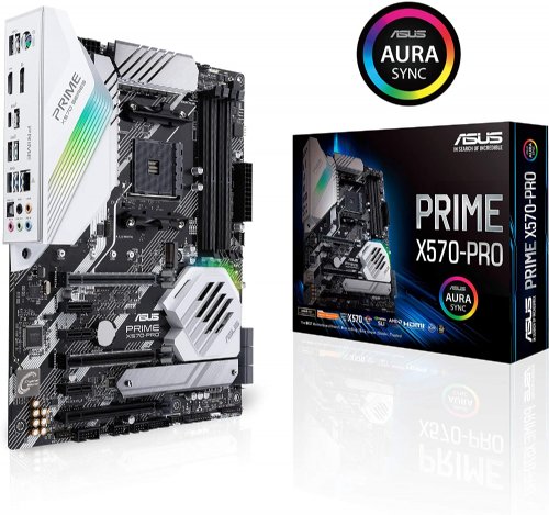 ASUS Prime X570-Pro Ryzen 3 AM4 with PCIe Gen4, dual M.2 HDMI, SATA 6Gb/s USB 3.2 Gen 2 ATX motherboard...