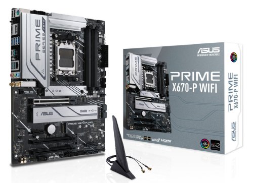 ASUS Prime X670-P WiFi Socket AM5 (LGA 1718) Ryzen 7000 ATX motherboard(DDR5, three M.2 slots, USB 3.2 Gen 2x2 Type-C USB4 support, WiFi 6 and 2.5Gb Ethern...
