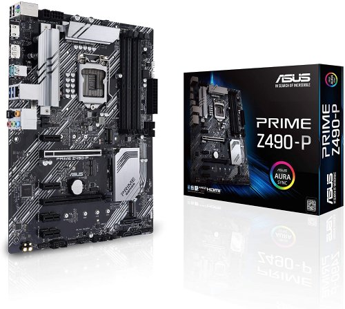 ASUS Prime Z490-P LGA 1200 (Intel 10th Gen) ATX motherboard (Dual M.2, DDR4 4600, 1 Gb Ethernet, USB 3.2 Gen 2 USB Type-A, Thunderbolt 3 support, Aura Sync ...