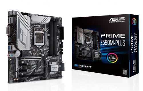 Intel Z590 (LGA 1200) ATX gaming motherboard (PRIME Z590M-PLUS) ...