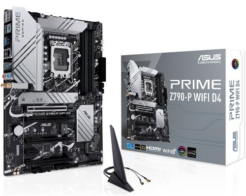 ASUS Prime Z790-P WiFi D4 LGA 1700(Intel 12th&13th Gen) ATX Motherboard (PCIe 5.0 ,DDR4, 14+1DrMOS, 3 X M.2, WiFi 6, Bluetooth v5.2, 2.5Gb LAN, Front Panel USB 3.2 Gen 2...