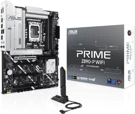ASUS PRIME Z890-P WIFI Z890 LGA 1851 ATX motherboard, Intel Core Ultra Series 2 Ready, Advanced AI PC-ready, 14+1+1+2 power stage, DDR5, PCIe 5.0, Thunderbolt 4 USB Type-C ...