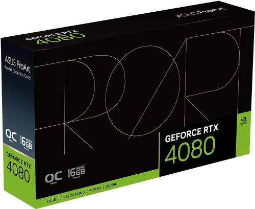 Asus ProArt Geforce RTX 4080 16GB - Graphics Card - Geforce RTX 4080 - 16 GB GDDR6X - PCIe 4.0 - HDMI, 3 x Displayport...