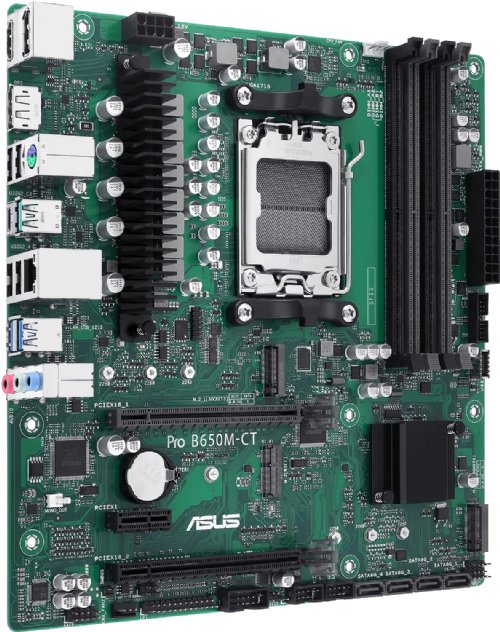 Asus Pro B650M-CT-CSM AMD B650(RYZEN 7000) MICRO-ATX Commercial Motherboard(DDR5, 2XM.2 SlotS, PCIE 5.0 M.2 Slot, USB 3.2 Gen 2 Ports, Front USB 3.2 Gen 1 ...