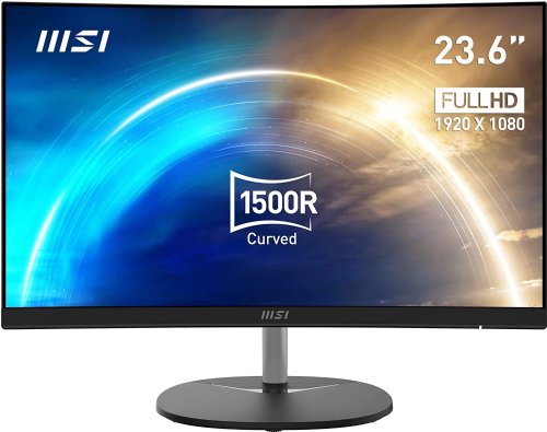 MSI Pro MP241CA 24" Curved VA Panel, 1920 X 1080 (FHD) Monitor, Non Glare with Narrow Bezel, 16:9, 250CD / M2, 4MS (GTG), HDMI, 24 Months, Matte Black...