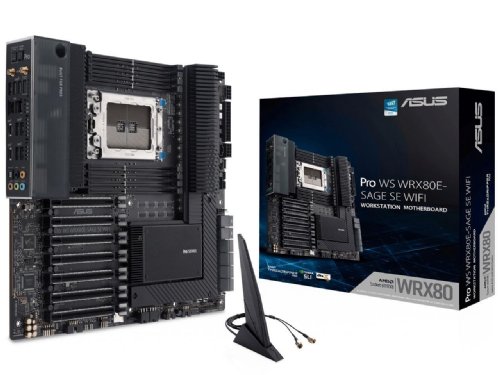ASUS PRO WS WRX80E-Sage SE WIFI II AMD WRX80 Ryzen Threadripper Pro Extended-ATX Workstation Motherboard with Intel Dual 10 G LAN, USB 3.2 Gen 2X2 Type-C Port...