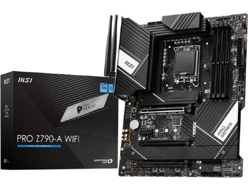 MSI PRO Z790-A WIFI DDR4, Intel Z790, ATX, Z790, Supports 12th/13th Gen Intel Core Processors, Pentium Gold and Celeron Processors, 125W, DDR4, Max. Memory...