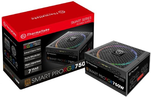 Thermaltake Smart Pro RGB 750W Smart Zero Fan SLI/CrossFire Ready Continuous Power ATX12V v2.4 / EPS v2.92 80 PLUS BRONZE Certified 7 Year Warranty Full Mo ...