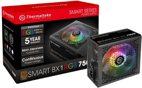 Thermaltake Smart BX1 RGB 80+ Bronze 750W SLI/Crossfire Haswell Ready Continuous Power ATX12V v2.31 / EPS 12V Non-Modular Power Supply 5 Year (PS-SPR-0750N ...