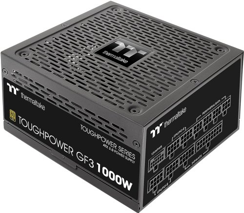 Thermaltake Toughpower GF3 1000W 80+ Gold Full Modular SLI/Crossfire Ready ATX 3.0 Standard Power Supply, PCIe Gen.5 12VHPWR Connector Included, Black...