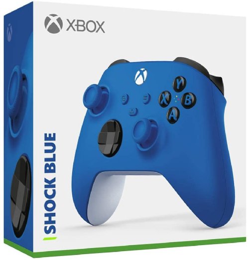 Xbox Wireless Controller for Xbox Series X/S, Xbox One, and Windows Devices, Connect using the USB-C port for direct plug and play to console or PC - Shock Blue