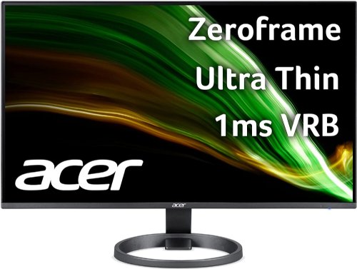 Acer R Ultra-Slim, White LED Backlight LCD, R242Y AYI, 23.8 Wide, AG, VA, Edge to Edge, FreeSync, 1920 x 1080, 16:9, 100, 000, 000:1, 3, 000:1, 250 cd/m2, ...