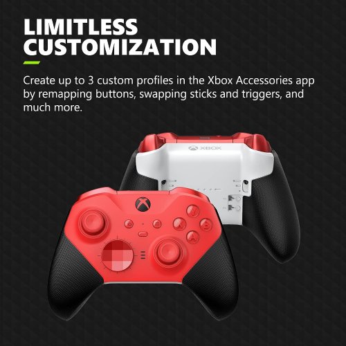 Microsoft Xbox Elite Series 2 Core Wireless Controller - Red - Xbox Series X/S, Xbox One, and Windows Devices...(RFZ-00013)