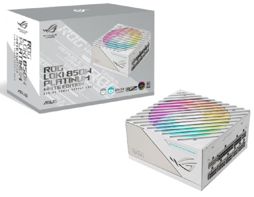 ASUS ROG Loki SFX-L 850W Platinum White Edition (Fully Modular Power Supply, 80+ Platinum, 120mm PWM ARGB Fan, Aura Sync, ATX 3.0 Compatible, PCIe 5.0 Ready)...