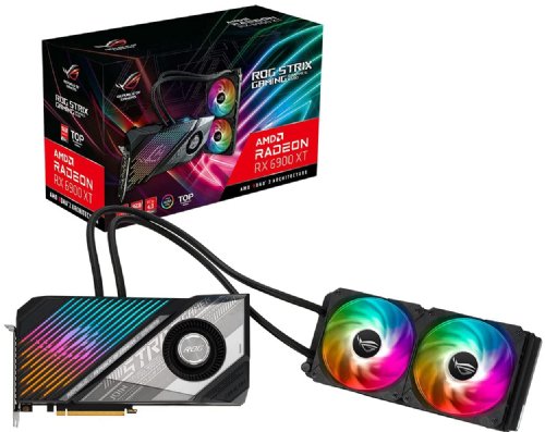 ASUS ROG Strix LC AMD Radeon RX 6900 XT TOP Edition Gaming Graphics Card (AMD RDNA 2, PCIe 4.0, 16GB GDDR6, HDMI 2.1, DisplayPort 1.4a, Full-Coverage Cold Plate..