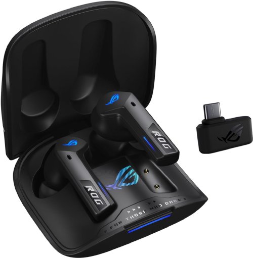 ASUS ROG Cetra True Wireless Gaming Headphones ( Low-Latency Bluetooth Earbuds, Active Noise Cancelation, 27-Hour Battery Life, IPX4 Water Resistance, Wireless Charging)- Black
