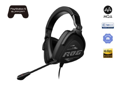 ASUS ROG Delta S Animate Gaming Headset (Customizable AniMe Matrix LED Display, AI Noise-Canceling Mic, Hi-Res ESS 9281 Quad DAC, Lightweight, USB-C, For PC, Mac, PS5...