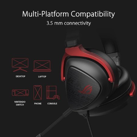 ASUS ROG Delta S Core Wired Gaming Headset (Lightweight 270g, 7.1 Surround Sound, 50mm Drivers, Discord Certified Mic, 3.5mm,for PC, Switch, PS4, PS5, Xbox, and Mobile Devices) ...