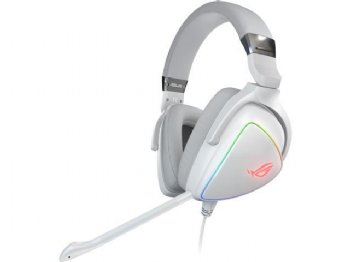 ASUS ROG Delta White RGB gaming headset with Hi-Res ESS Quad-DAC, circular RBG lighting effect and USB-C connector for PCs, consoles and mobile gaming, USB...
