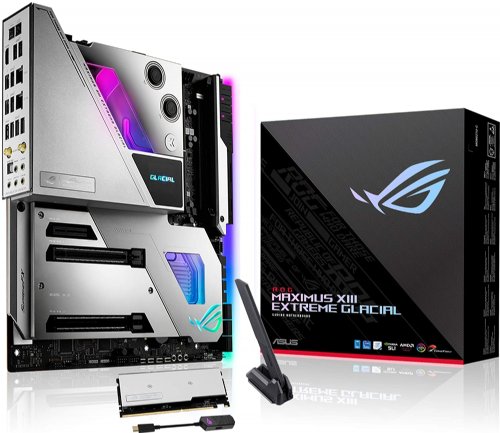 ASUS ROG Maximus XIII Extreme Glacial (WiFi 6E) Z590 LGA 1200(Intel 11th/10th Gen) EATX gaming motherboard (PCIe 4.0, 18+2 power stages, integrated full-co...