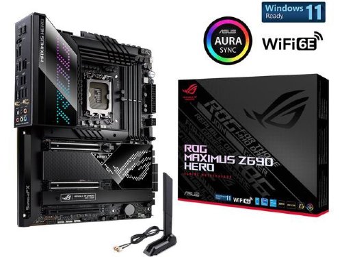 ASUS ROG Maximus Z690 Hero(WiFi 6E) LGA 1700(Intel12th Gen) ATX gaming motherboard(PCIe 5.0, DDR5, 20+1 90A power stages, 2.5Gb LAN, Bluetooth V5.2, 2x Thunder...
