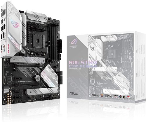 ASUS ROG Strix B550-A Gaming AMD AM4 (3rd Gen Ryzen) ATX gaming motherboard (PCIe 4.0, 2.5Gb LAN, BIOS FlashBack, Dual M.2 with heatsinks, Addressable Gen ...
