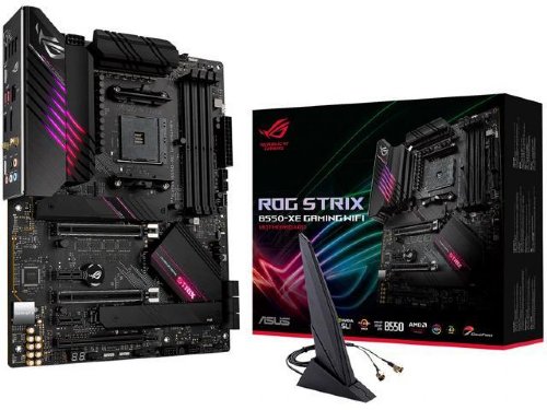 ASUS ROG Strix B550-XE Gaming WiFi AMD AM4 (Zen 3/3rd Gen Ryzen) ATX gaming motherboard (PCIe 4.0, WiFi 6, 2.5Gb LAN, 16(90A) power stages, bundled Hyper M.2 x...