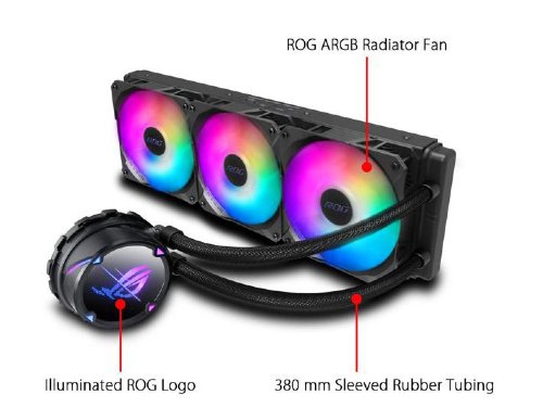 ASUS ROG Strix LC II 360 ARGB All-in-one AIO Liquid CPU Cooler 360mm Radiator, Intel LGA1700, 115x/2066 and AMD AM4/TR4 Support, Triple 120mm 4-pin PWM...