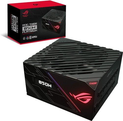 ASUS ROG Thor 850 80+ Platinum 850W Fully Modular RGB Power Supply with LIVEDASH OLED Panel and 10 Year Warranty...