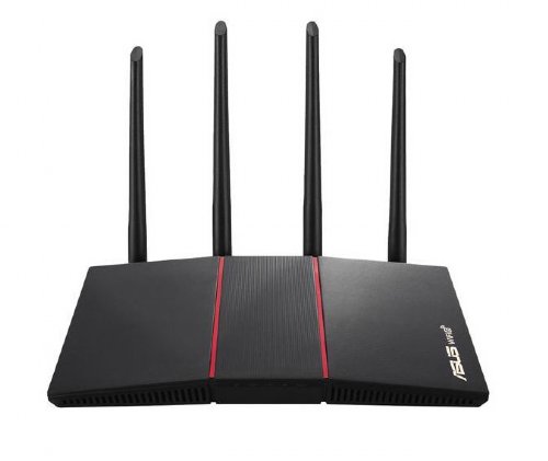 ASUS RT-AX55 AX1800 Dual Band WiFi 6 Gigabit Router, 802.11ax, Lifetime internet security, Parental Control, Mesh WiFi support, MU-MIMO, OFDMA, 4 Gigabit L...