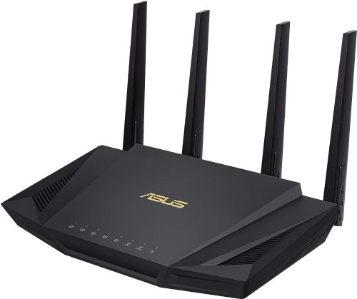 ASUS  RT-AX58U Ultra-Fast Dual Band Gigabyte Wireless Router - Next Gen WiFi 6, Adaptive QoS, and AiProtection by Trend Micro  1x WAN, 4x 1G LAN, 1x USB 3....