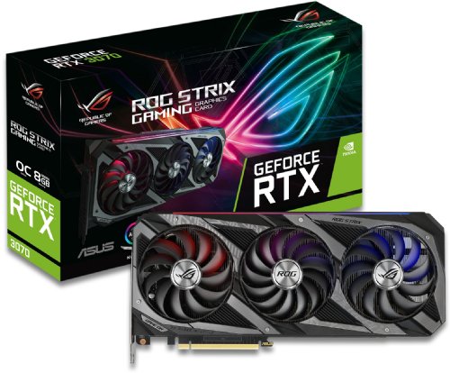 ASUS ROG Strix NVIDIA GeForce RTX 3070 V2 OC Edition Gaming Graphics Card (PCIe 4.0, 8GB GDDR6, LHR, HDMI 2.1, DisplayPort 1.4a, Axial-tech Fan Design, 2.9-Slot...