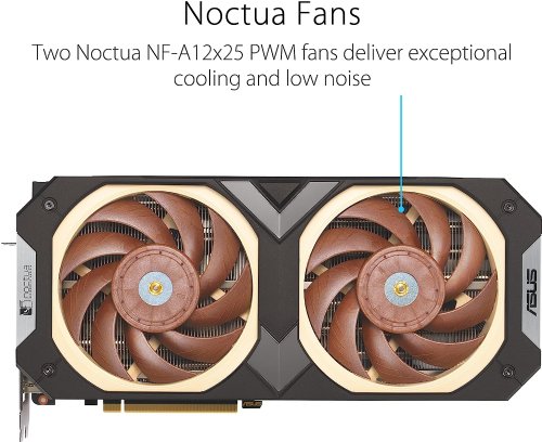 Asus NOCTUA Geforce RTX 4080 16GB GDDR6X NOCTUA OC Edition (PCIE 4.0, 16GB GDDR6X, DLSS 3, HDMI 2.1A, Displayport 1.4A, NOCTUA NF-A12X25 PWM Fans, OPTIMIZE...