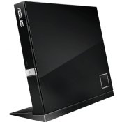 ASUS 6X BLU-RAY WRITER, DVD-RW, BLACK, RETAIL, USB 2.0, CYBERLINK, EXTERNAL SLIM, for PC, Mac, and Laptop...
