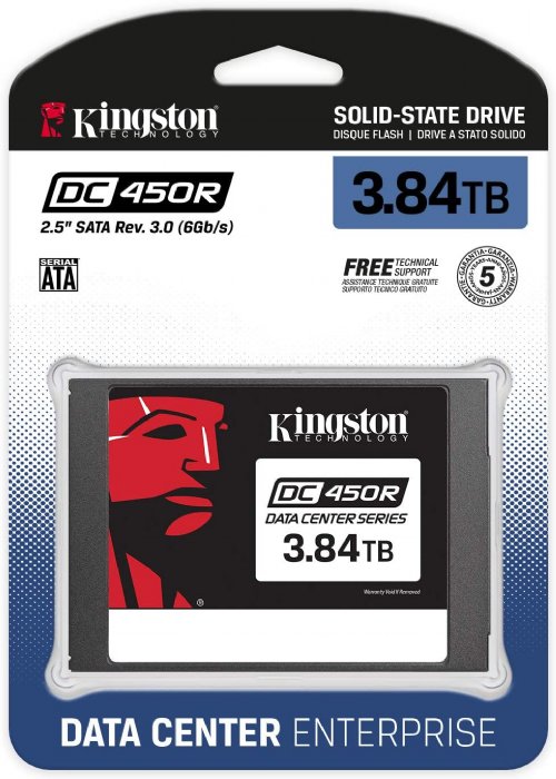 Kingston 3840GB DC450R (Entry Level Enterprise/Server) 2.5 SATA SSD (SEDC450R/3840G) ...