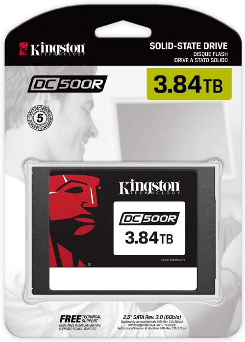 Kingston 3840GB DC500R (Read-Centric) 2.5inch Enterprise SATA SSD (SEDC500R/3840G) ...