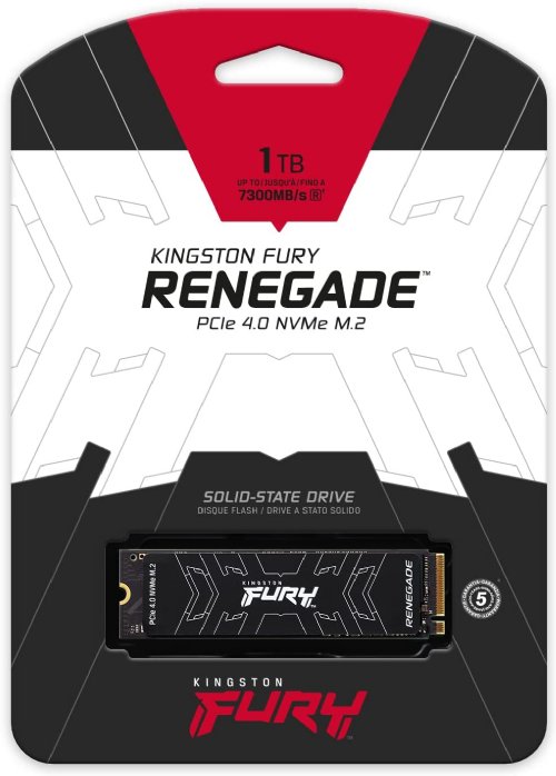 Kingston FURY Renegade M.2 2280 1TB PCIe 4.0 x4 NVMe 3D TLC Internal Solid State Drive (SSD)...(SFYRS/1000G)