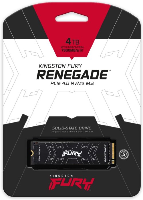 Kingston FURY Renegade M.2 2280 4TB PCIe 4.0 x4 NVMe 3D TLC Internal Solid State Drive (SSD)...(SFYRD/4000G)