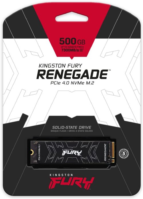 Kingston FURY Renegade M.2 2280 500GB PCIe 4.0 x4 NVMe 3D TLC Internal Solid State Drive (SSD)...(SFYRS/500)